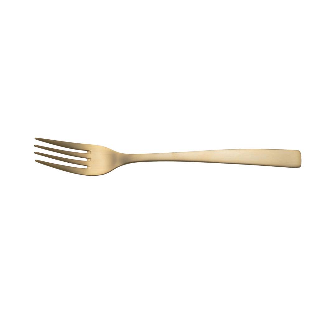 Fourchette de table monobloc Jet doré (lot de 6) - Image 1