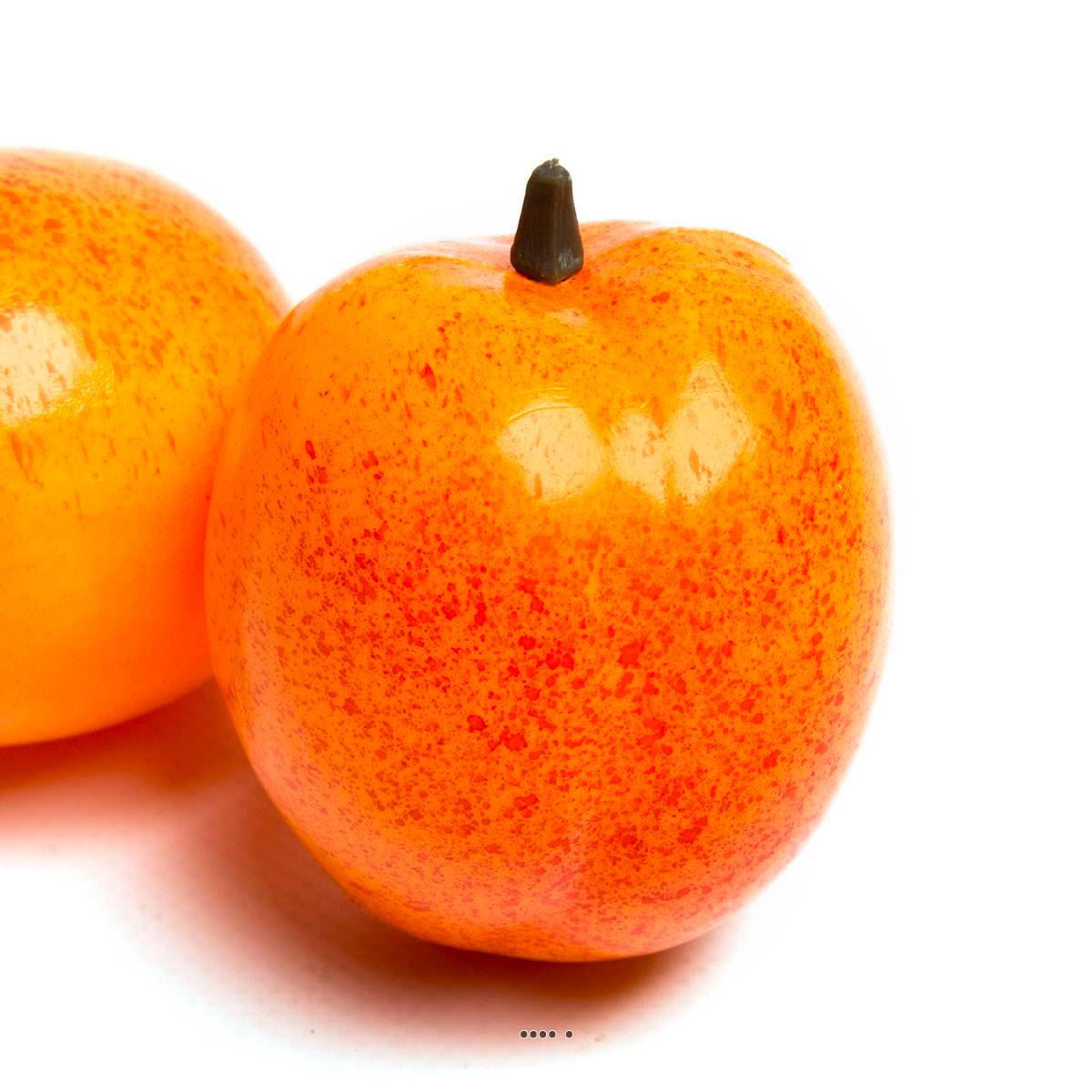 Artificielles - Abricot artificiel Orange en lot de 2 en Plastique soufflé D 55 mm - Image 3