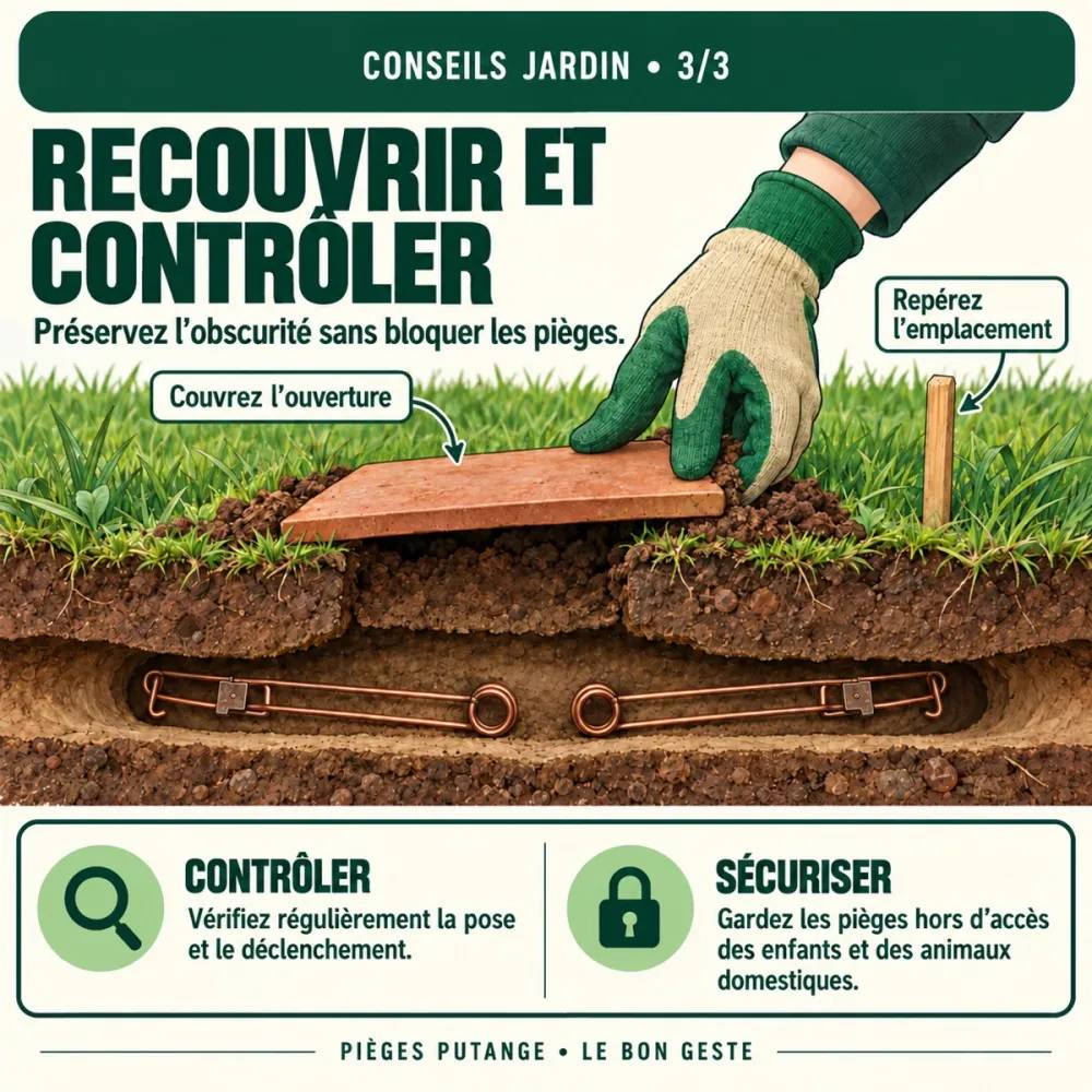 Lot de 10 pièges à taupes Putange traditionnels en acier cuivré + pince - Image 8