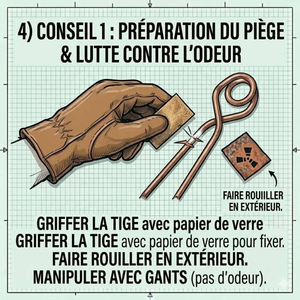 Lot de 10 pièges à taupes Putange traditionnels en acier cuivré + pince - Image 8