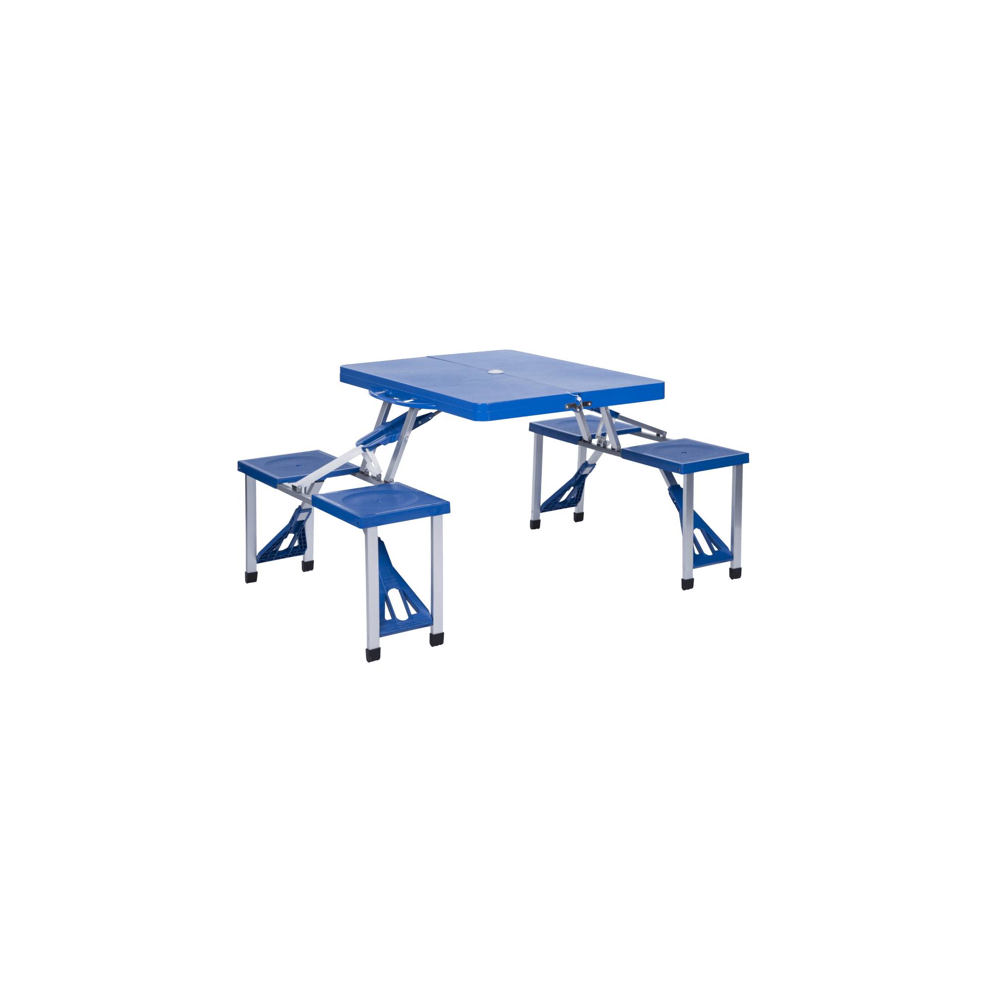 Table de camping 4 personnes avec banc - Kingcamp - Image 1