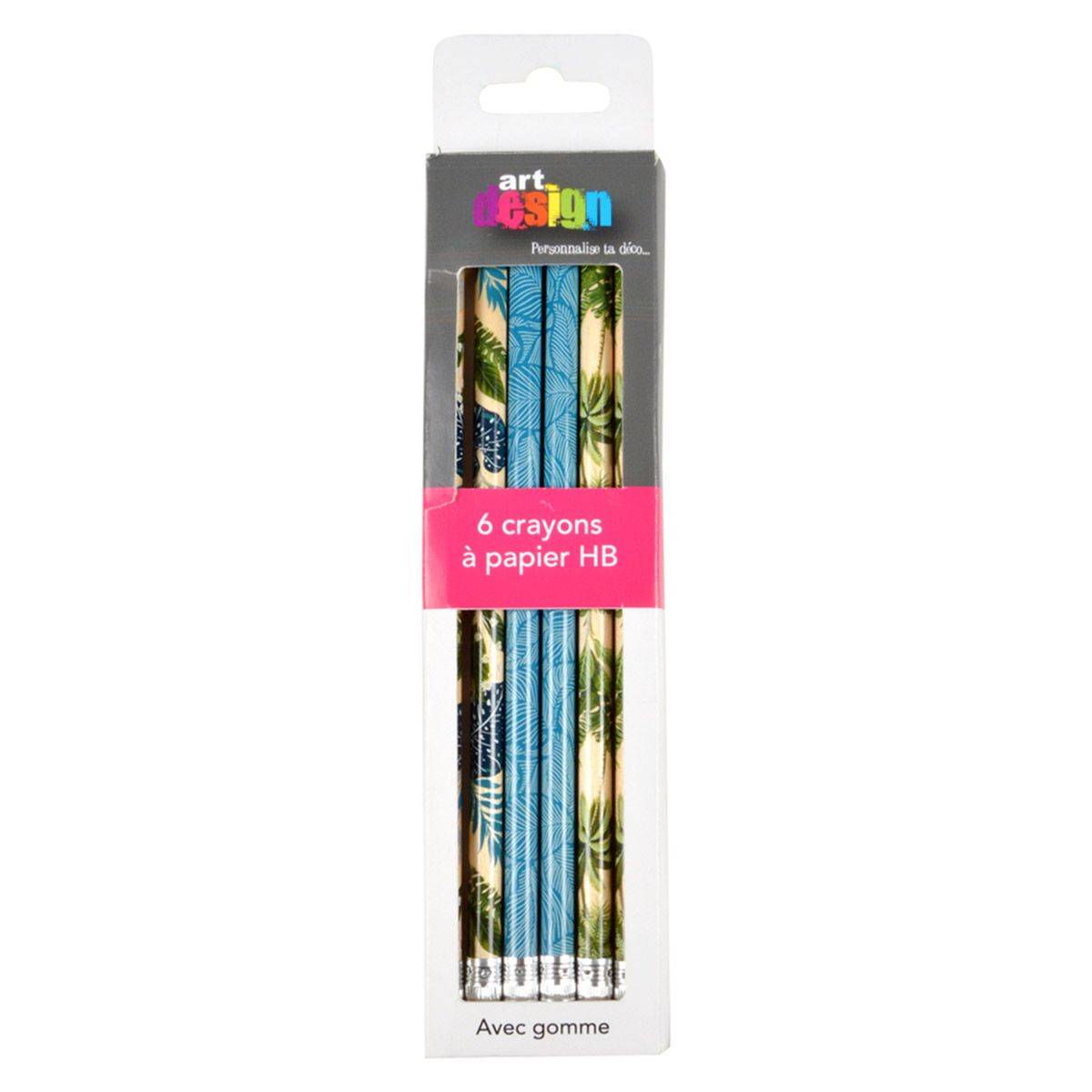 Paris Prix - Lot de 6 Crayons à Papier "Jardin d'Eden" 19cm Multicolore - Image 2