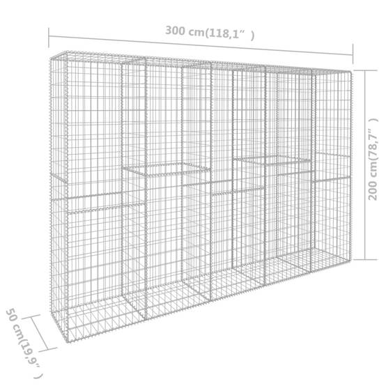 PANGIVO - Mur en gabion acier galvanisé 300 x 50 x 200 cm - PANGIVO - Image 6