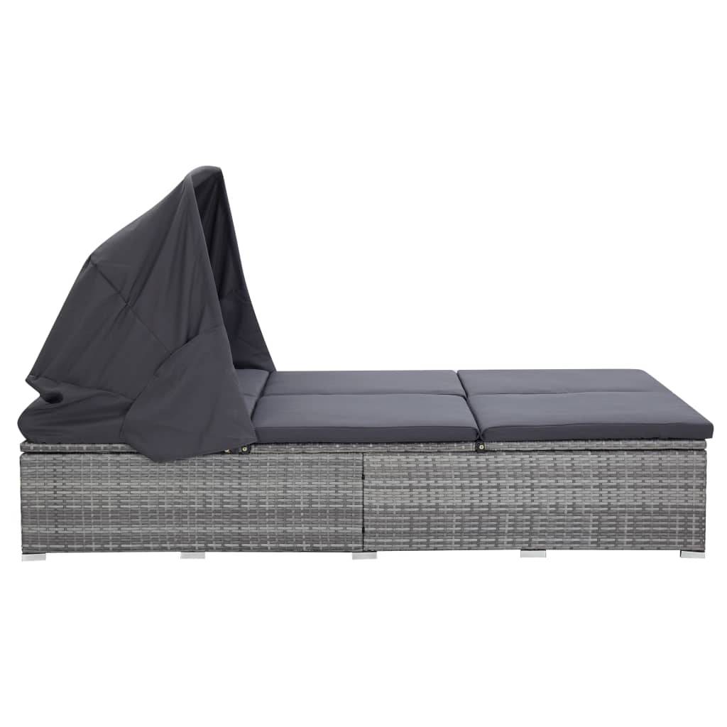 Prolenta Premium - Chaise longue pliante/transat  Vrenja Gris  194 X 120,5 X 110 cm  - P87209G - Image 3