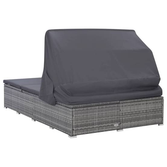 Prolenta Premium - Chaise longue pliante/transat Vrenja Gris 194 X 120,5 X 110 cm - P87209G - Image 6