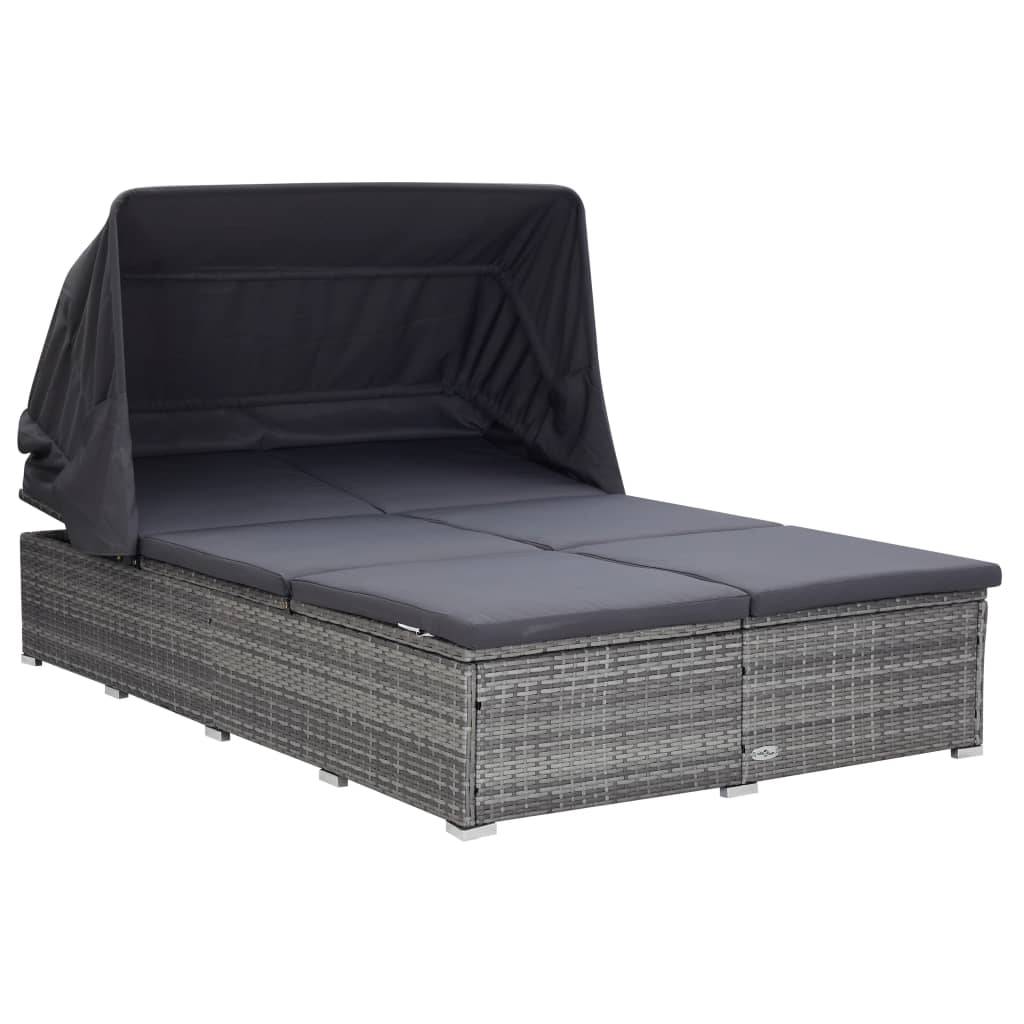 Prolenta Premium - Chaise longue pliante/transat  Vrenja Gris  194 X 120,5 X 110 cm  - P87209G - Image 1