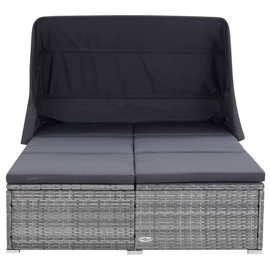 Prolenta Premium - Chaise longue pliante/transat Vrenja Gris 194 X 120,5 X 110 cm - P87209G - Image 2