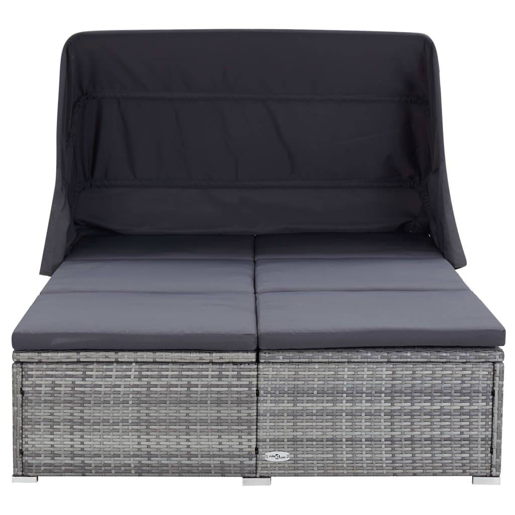 Prolenta Premium - Chaise longue pliante/transat  Vrenja Gris  194 X 120,5 X 110 cm  - P87209G - Image 2