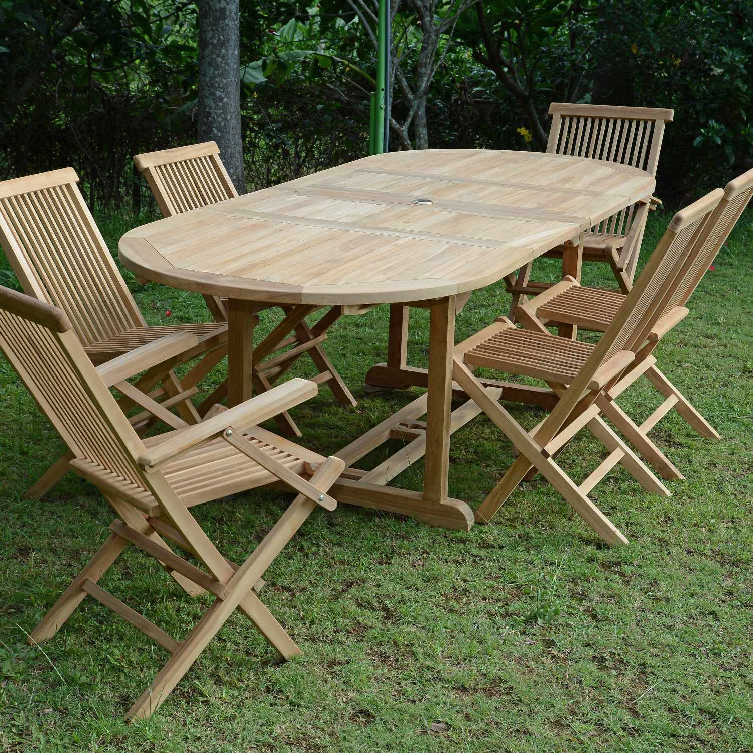Salon de jardin en teck massif Castiglione, 6 places - TECK'Attitude - Image 2