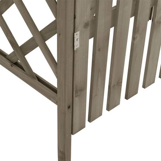 Arche de Jardin Portillon Bois Sapin Gris Pergola Entrée Allée 116x40cm - ComfortXL Outdoor Living - Image 5