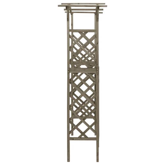 Arche de Jardin Portillon Bois Sapin Gris Pergola Entrée Allée 116x40cm - ComfortXL Outdoor Living - Image 4