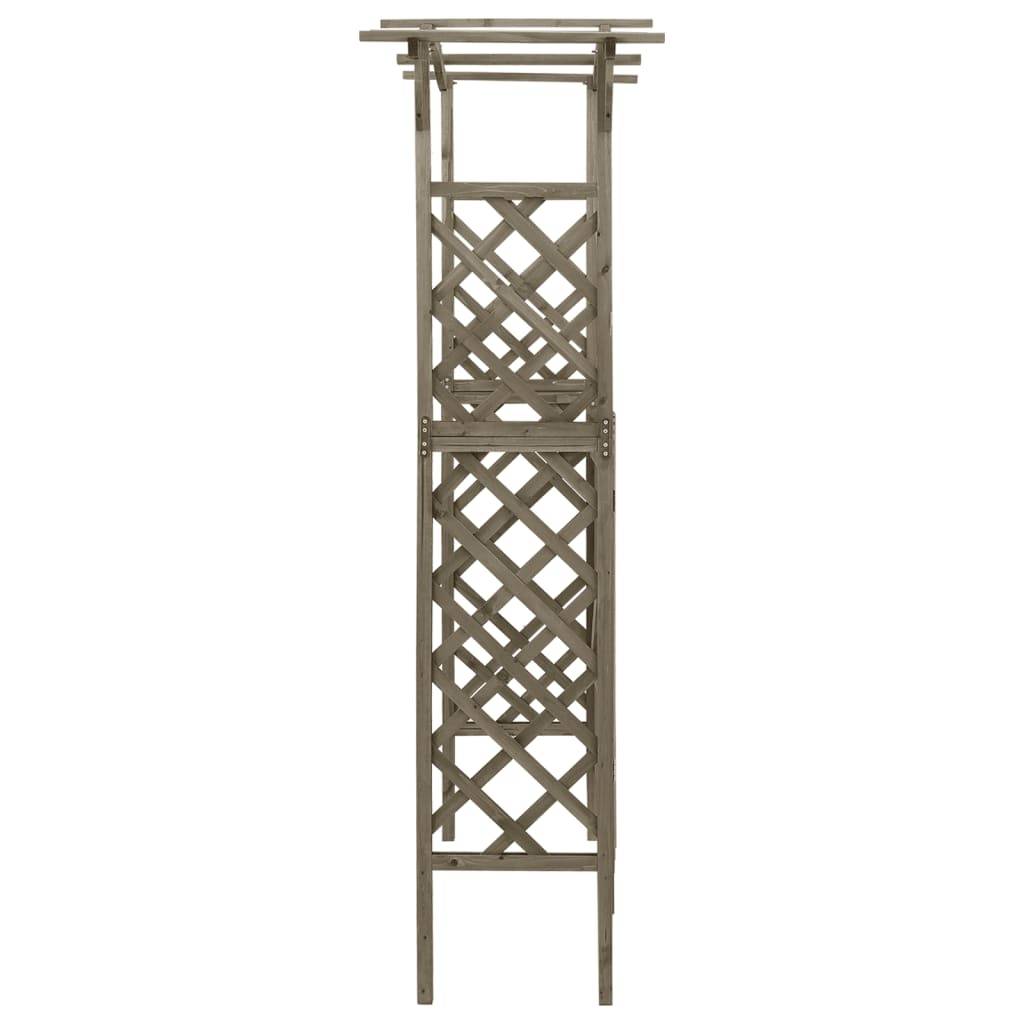 Arche de Jardin Portillon Bois Sapin Gris Pergola Entrée Allée 116x40cm - ComfortXL Outdoor Living - Image 4