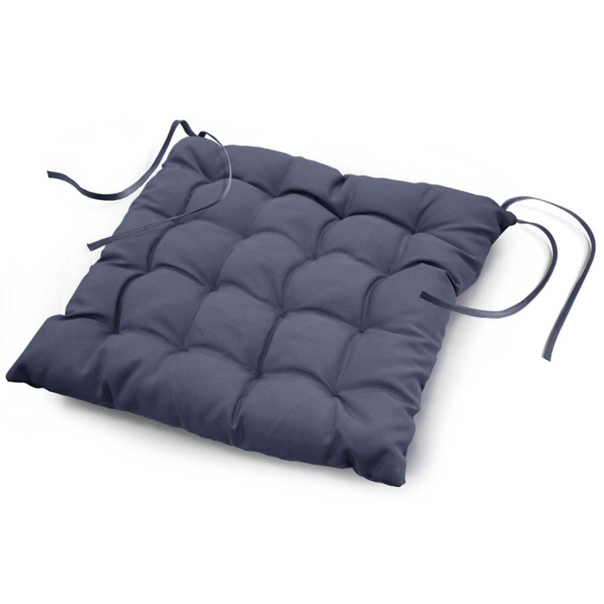 Galette de Chaise Matelassée "Essentiel" 40x40cm Béton - Image 1