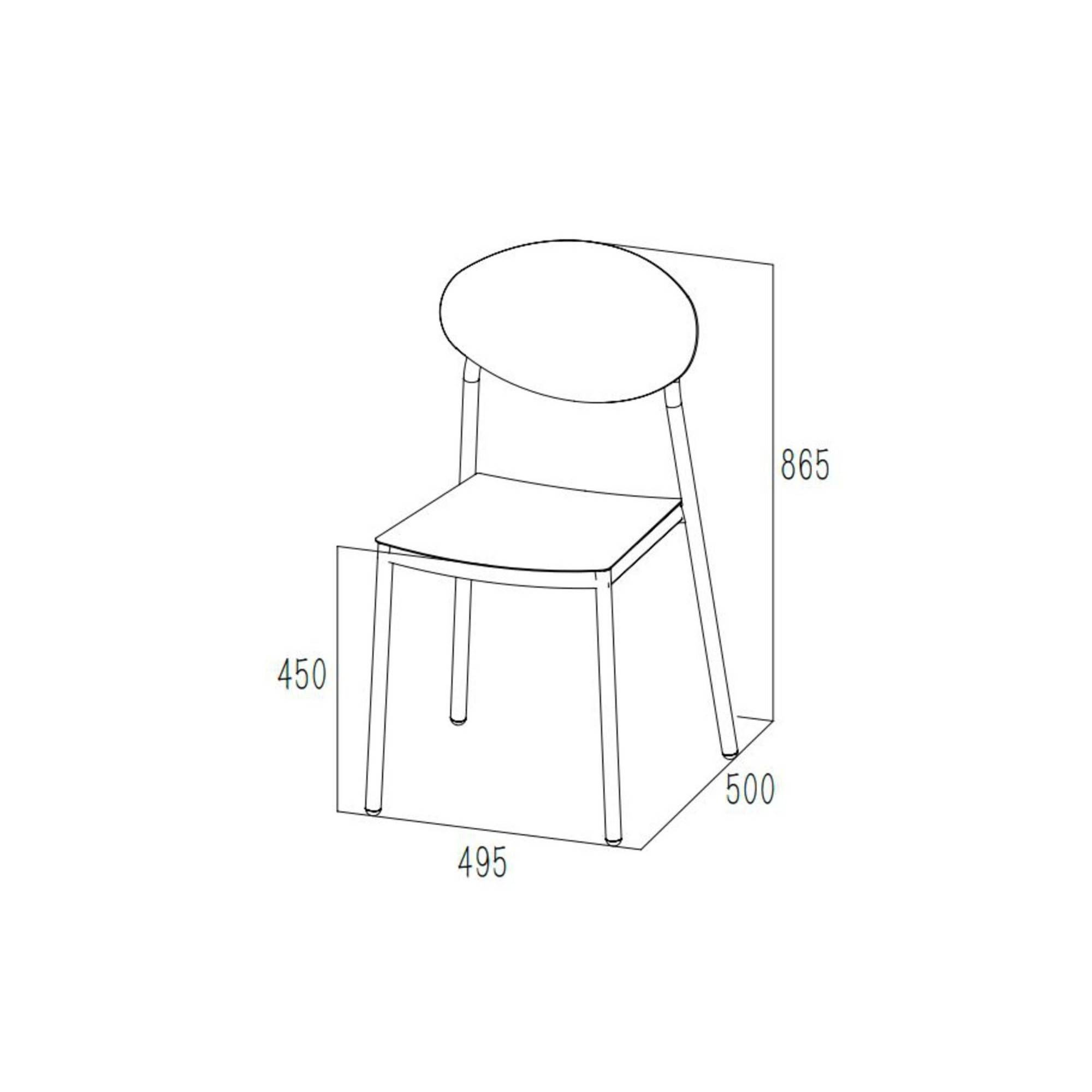 Autre - Chaise de jardin japandi empilable en aluminium (lot de 2) - COQUELICOT - Image 5