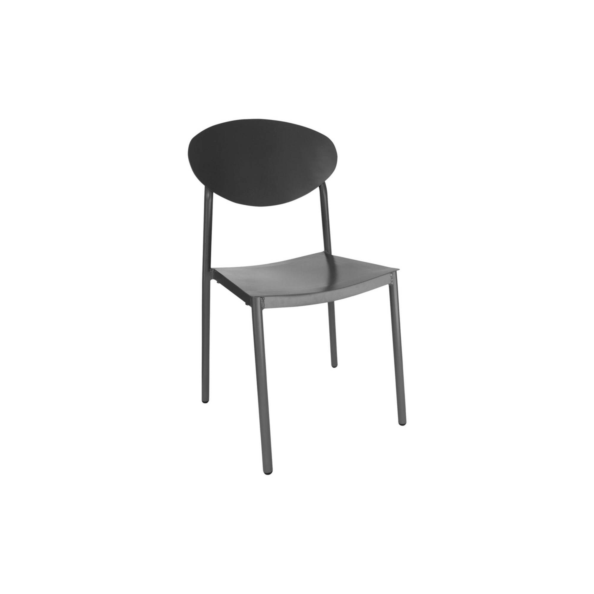 Autre - Chaise de jardin japandi empilable en aluminium (lot de 2) - COQUELICOT - Image 2