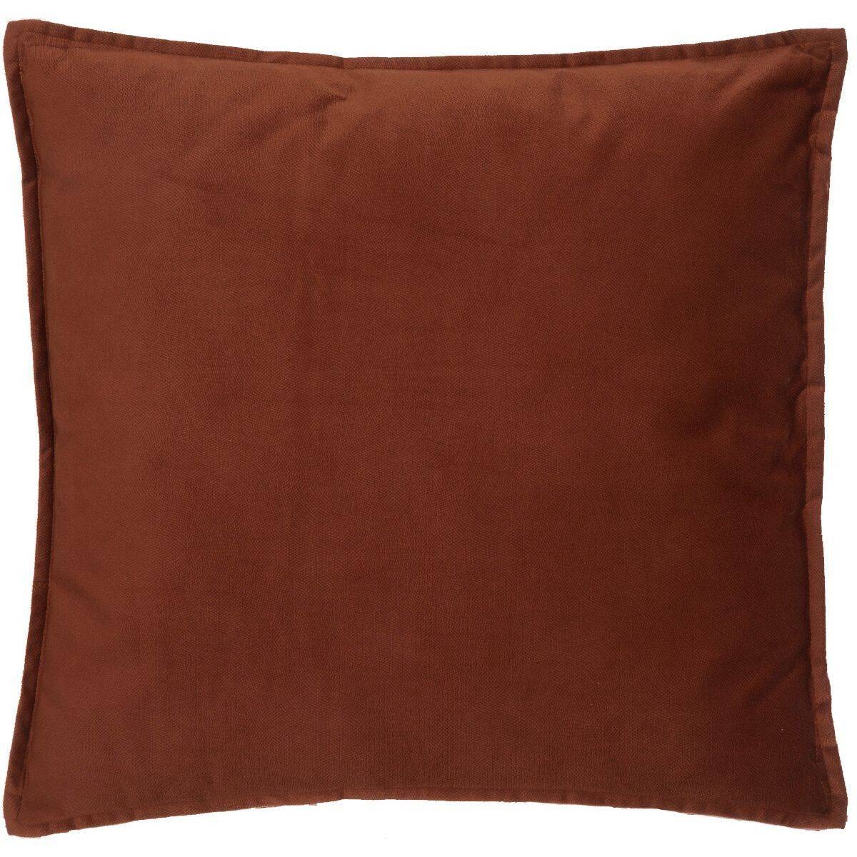 Coussin Déhoussable "Lilou" 55x55cm Terracotta - Image 1