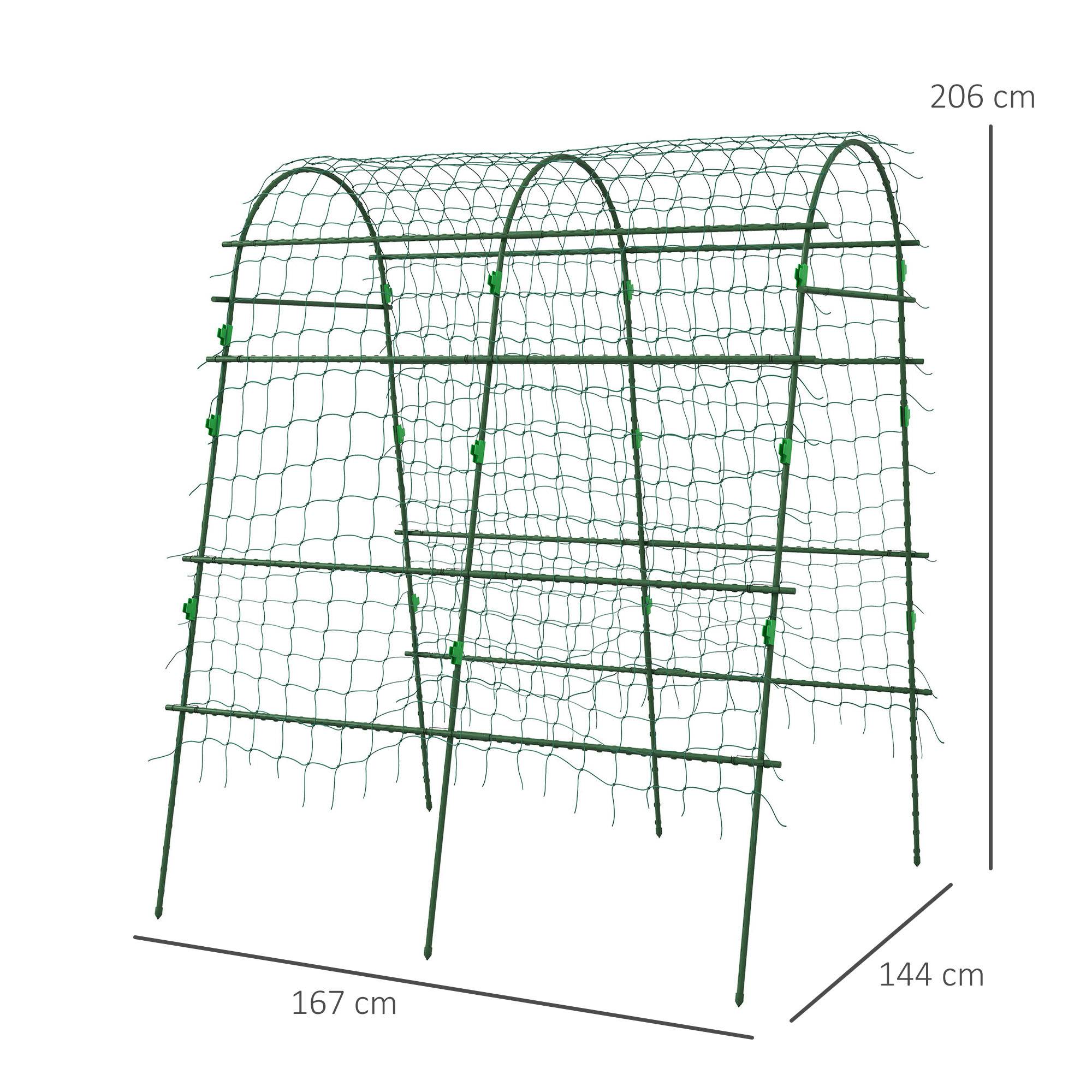 PANGIVO - Treillage pour plantes grimpantes, acier, vert, 144 x 167 x 206 cm - PANGIVO - Image 3
