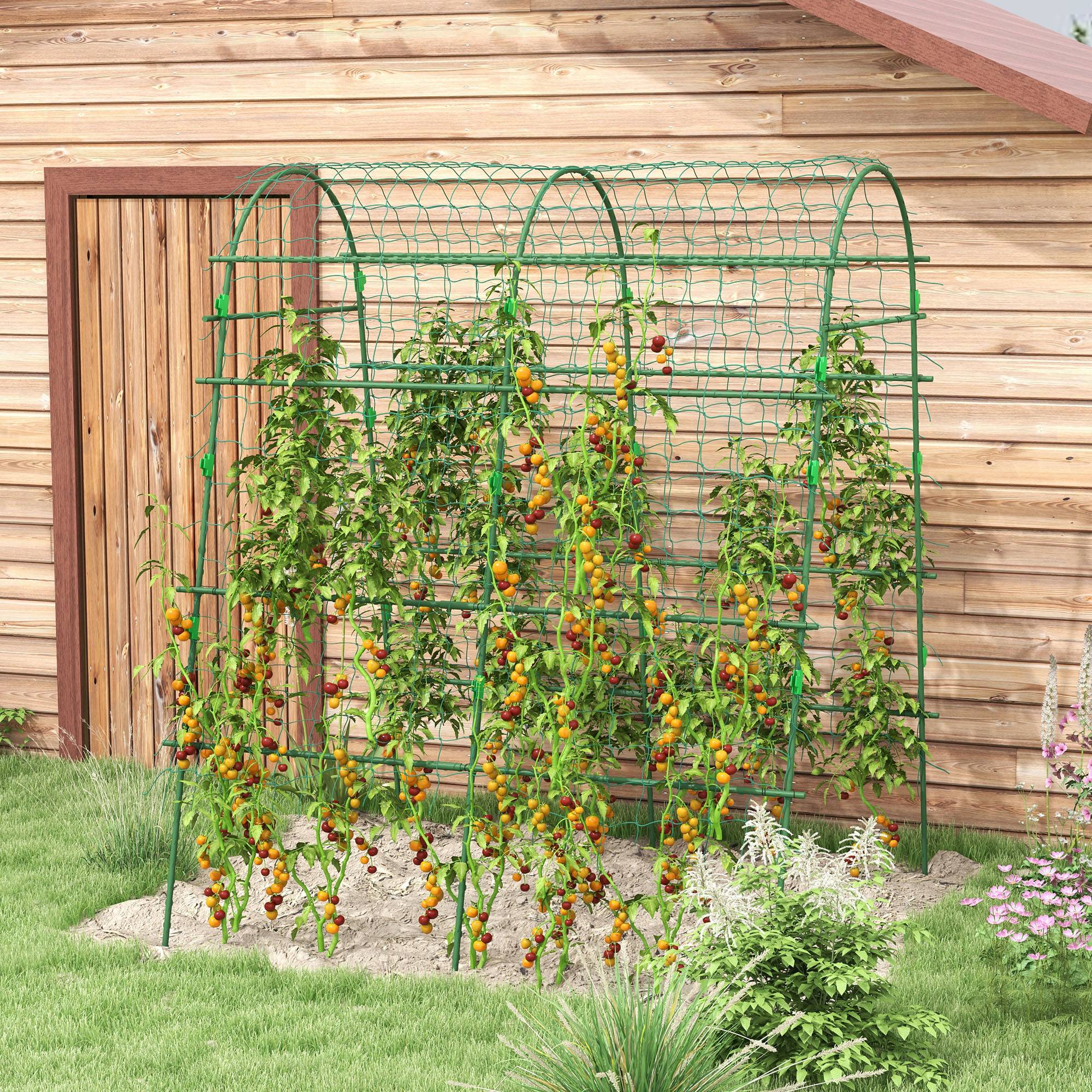 PANGIVO - Treillage pour plantes grimpantes, acier, vert, 144 x 167 x 206 cm - PANGIVO - Image 2