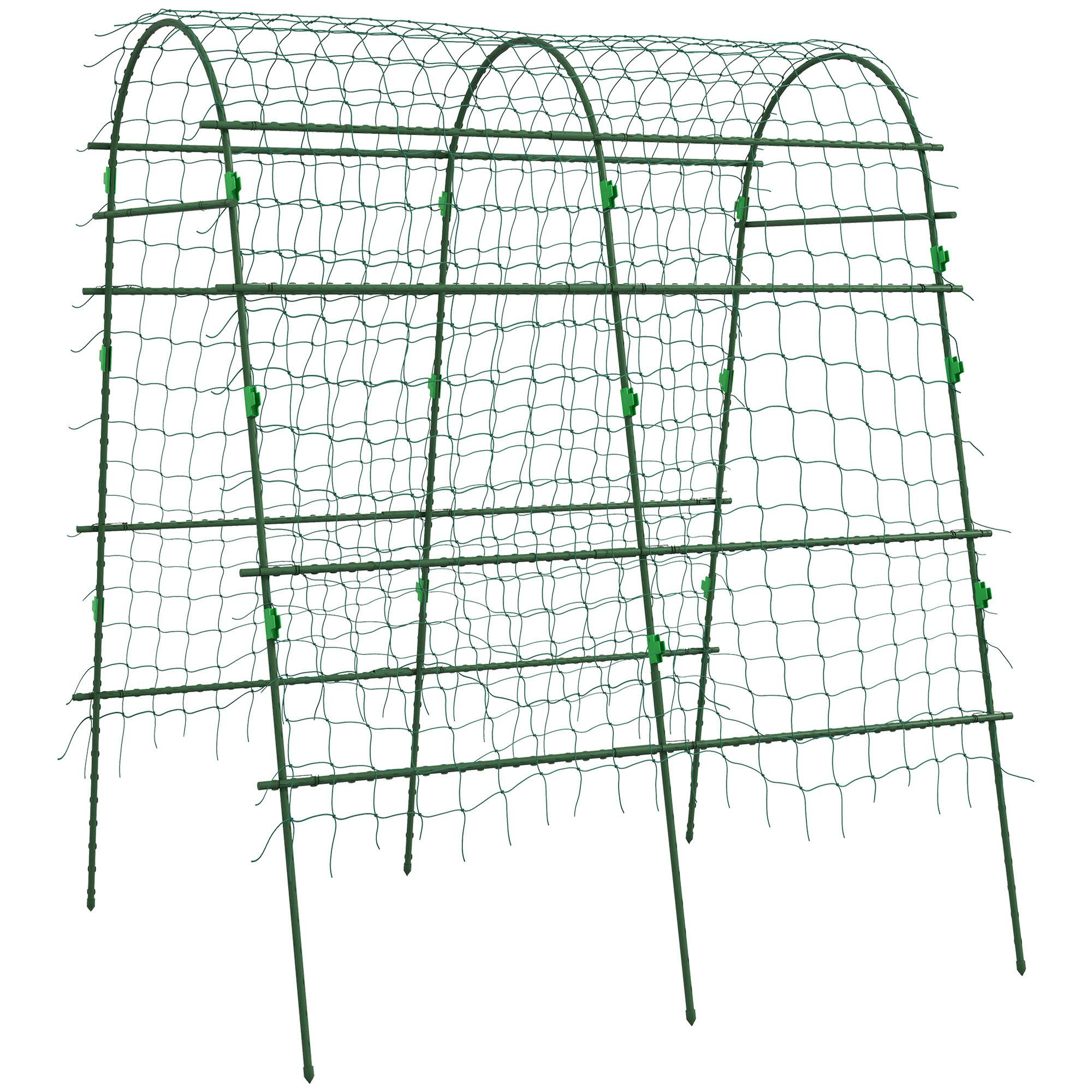 PANGIVO - Treillage pour plantes grimpantes, acier, vert, 144 x 167 x 206 cm - PANGIVO - Image 1