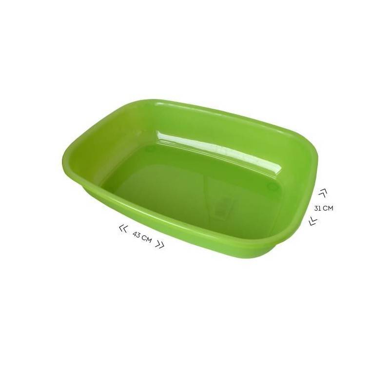 Aime Bac A Litiere Sans Rebord - Bords Arrondies - 43 X 31 X 10 Cm - Pour Chat - Image 3