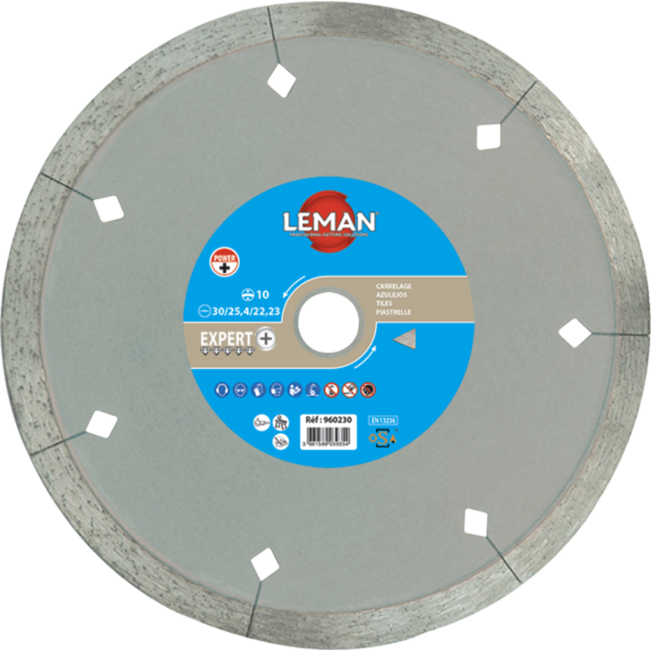 Disque Diamant LEMAN segment lisse - taille 230 x 30 - LEMAN - Image 1