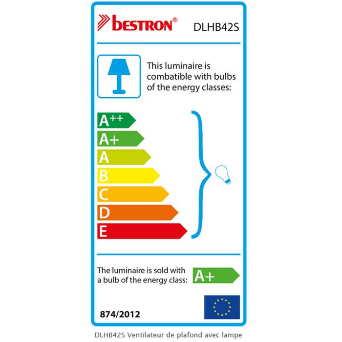 Ventilateur de plafond 102cm + lumière DLHB42S Bestron - Image 3