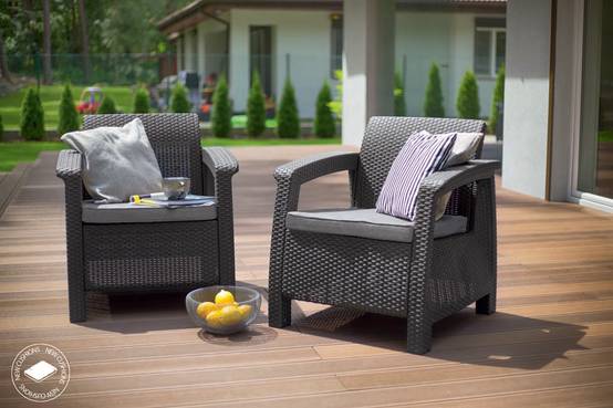 Keter - Fauteuil de jardin Corfu Love - Lot de 2 - KETER - Image 2