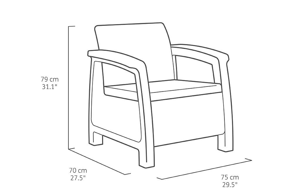 Keter - Fauteuil de jardin Corfu Love - Lot de 2 - KETER - Image 3