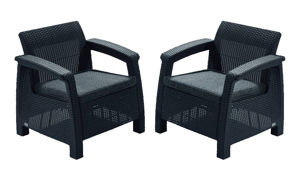 Keter - Fauteuil de jardin Corfu Love - Lot de 2 - KETER - Image 1