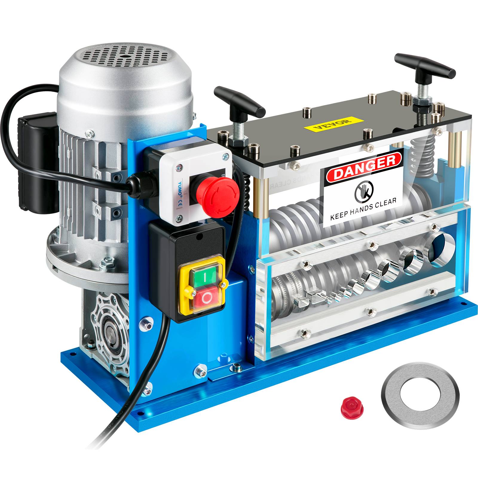 VEVOR Dénudeuse électrique 370W, 11 canaux, 10 lames, pour recyclage fils cuivre et enlèvement isolation. - Image 1
