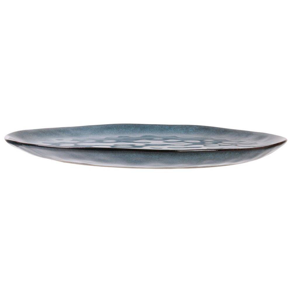 The Home Deco Factory - Assiette en grès bleu Au grès du temps (Lot de 6) 27,5 cm - Image 3