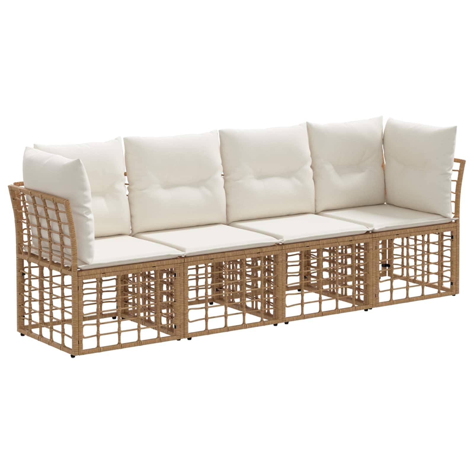 Vidaxl - Ensemble de canapés d'extérieur 4 place-Salons de jardin Naturel Polyester 626421 - Image 2