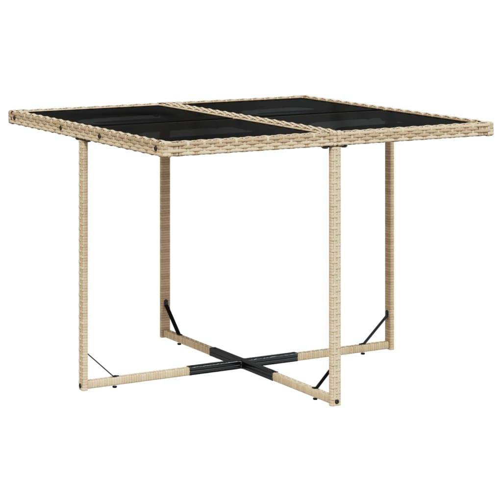 Maison Chic - Ensemble de 5 pcs table de jardin et chaises avec coussins - mobilier de jardin Beige poly rotin-JU2721 - Image 4