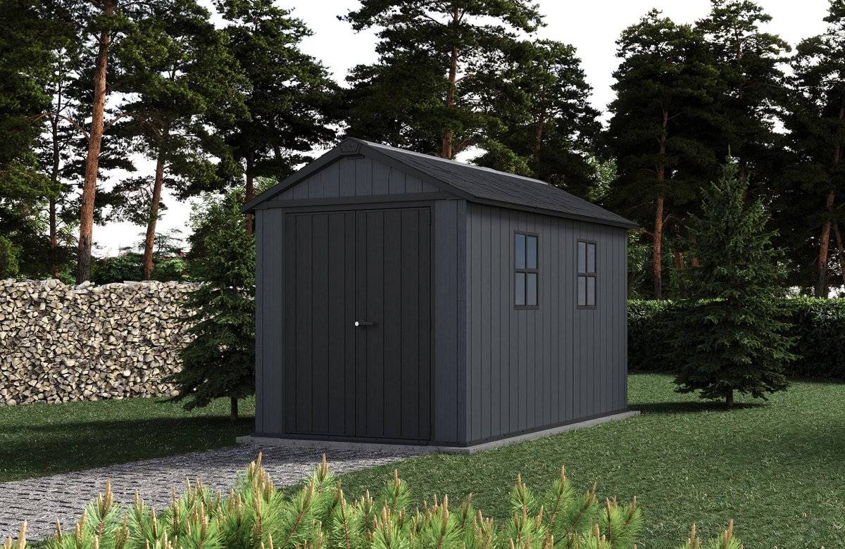 Keter - Abri de jardin Newton Plus 7511 - 7,2 m² - Gris Aspect bois - KETER - Image 3