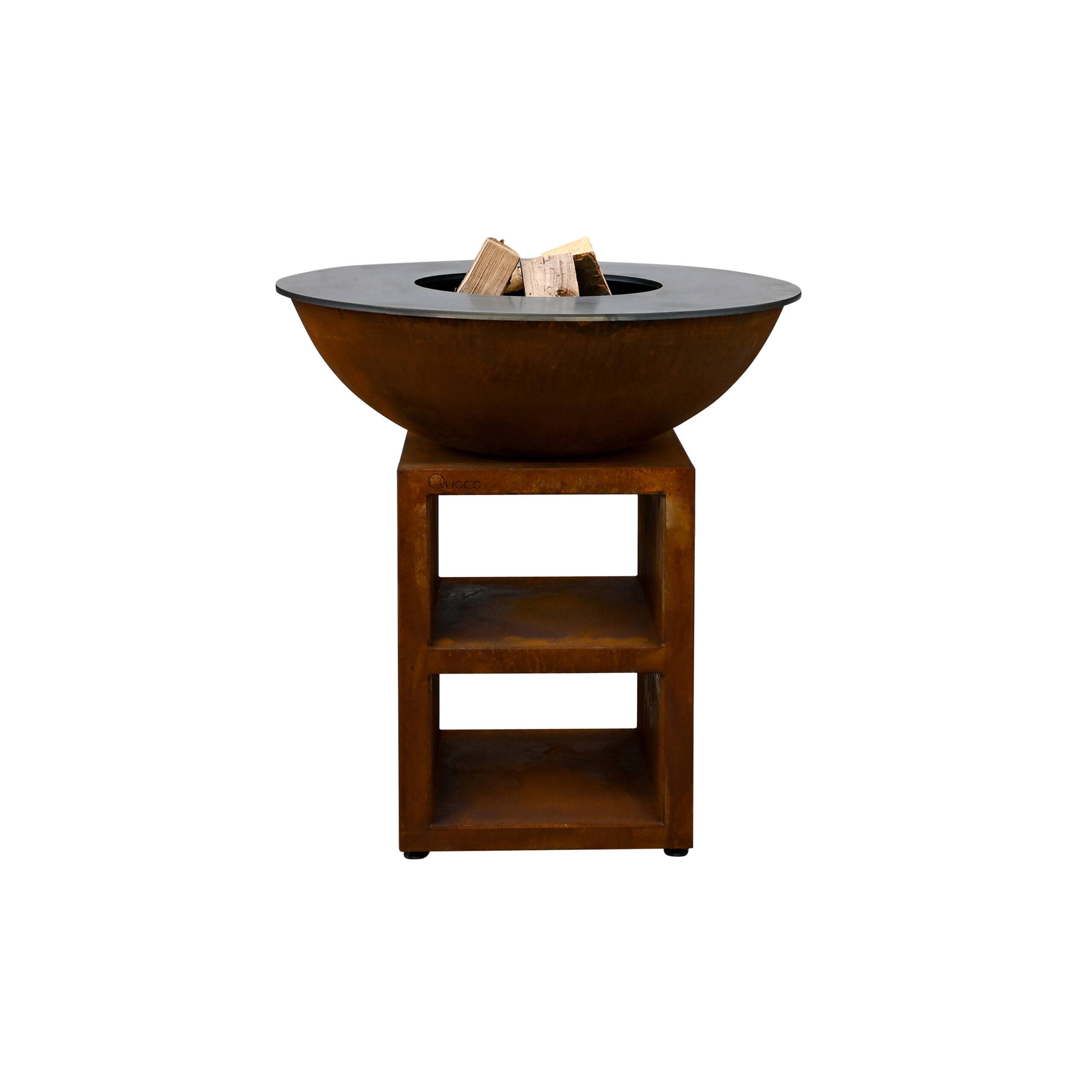 Brasero Piatto Large Corten diam94 + Grille + Spatule + Housse - Image 1