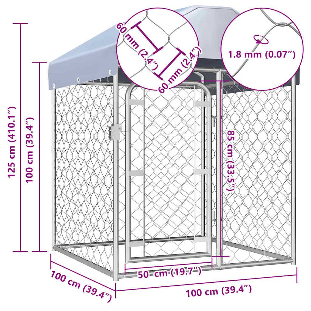 Vidaxl - Chenil extérieur avec toit 100 x 100 x 125 cm vidaXL 144491 - Image 3