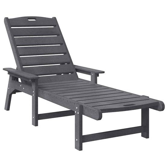 PANGIVO - Transat Gris clair HDPE 195,5 x 53 x 98,5 cm - PANGIVO - Image 2