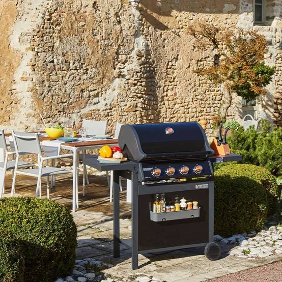 Barbecue gaz Spring II – BRASERO BY FAVEX – 4 brûleurs 12,6 kW - Surface de cuisson mixte -Grille & plancha fonte - EASY CLEAN - Image 9