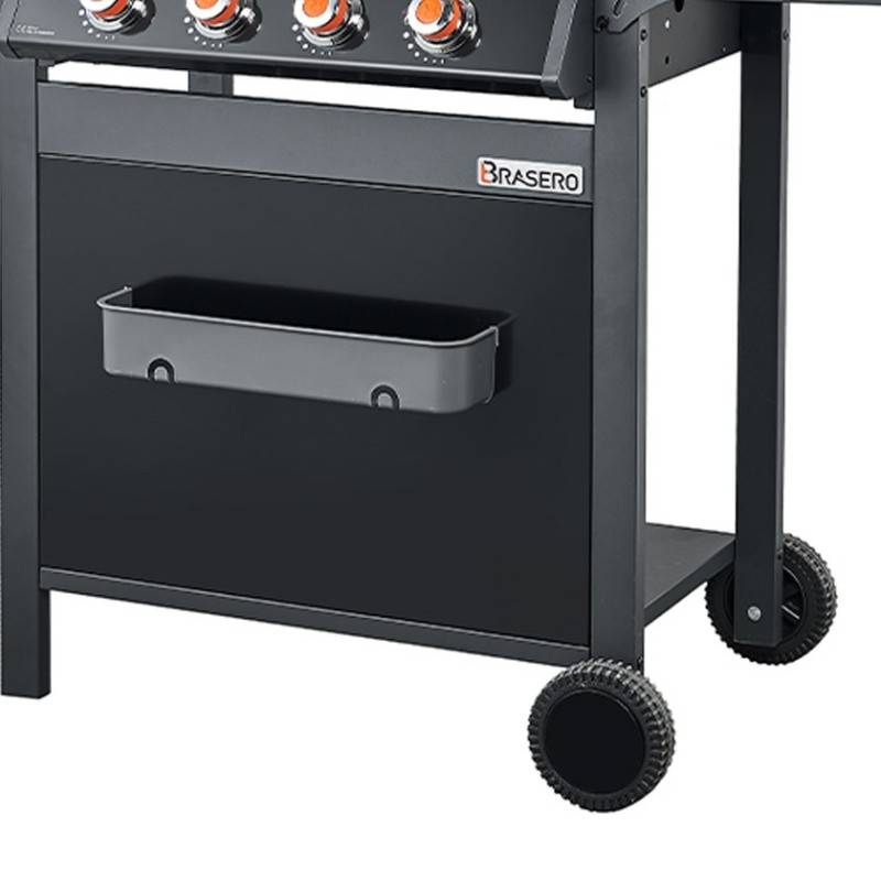 Barbecue gaz Spring II – BRASERO BY FAVEX – 4 brûleurs 12,6 kW - Surface de cuisson mixte -Grille & plancha fonte - EASY CLEAN - Image 10