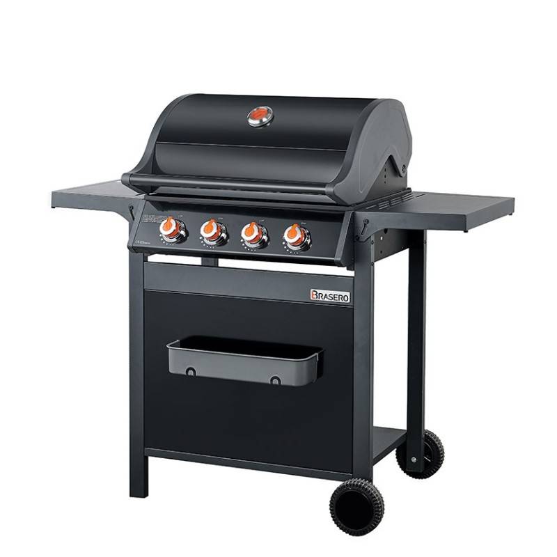Barbecue gaz Spring II – BRASERO BY FAVEX – 4 brûleurs 12,6 kW - Surface de cuisson mixte -Grille & plancha fonte - EASY CLEAN - Image 3