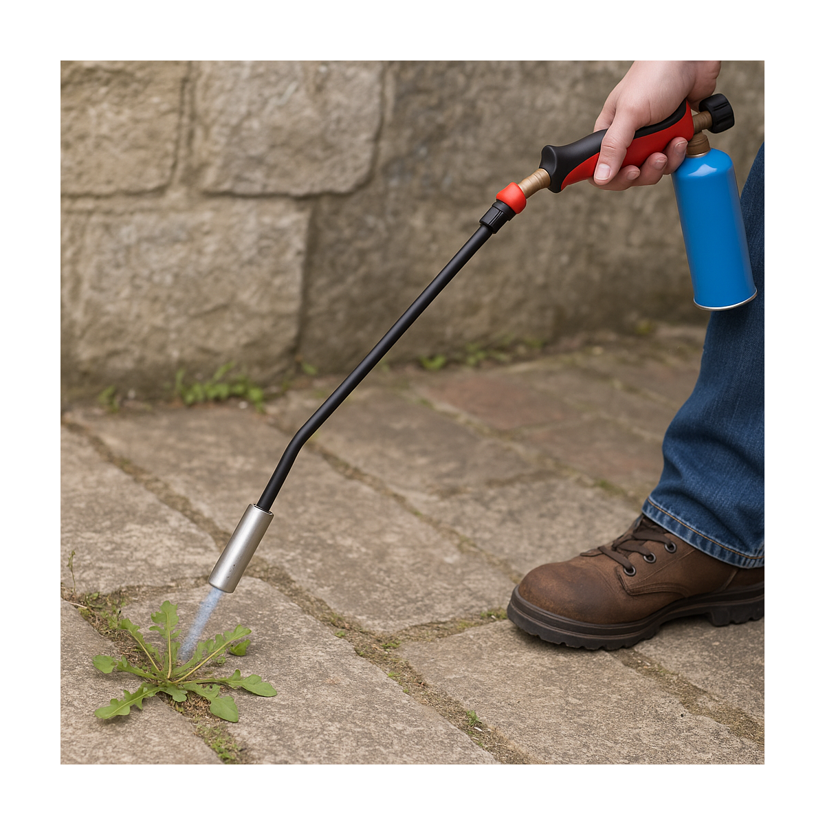 Intec - Désherbeur Thermique Gaz Piezo + 4 Cartouches gaz 330gr - Bruleur Mauvaises Herbes, Allumage Barbecue INTEC - Image 2