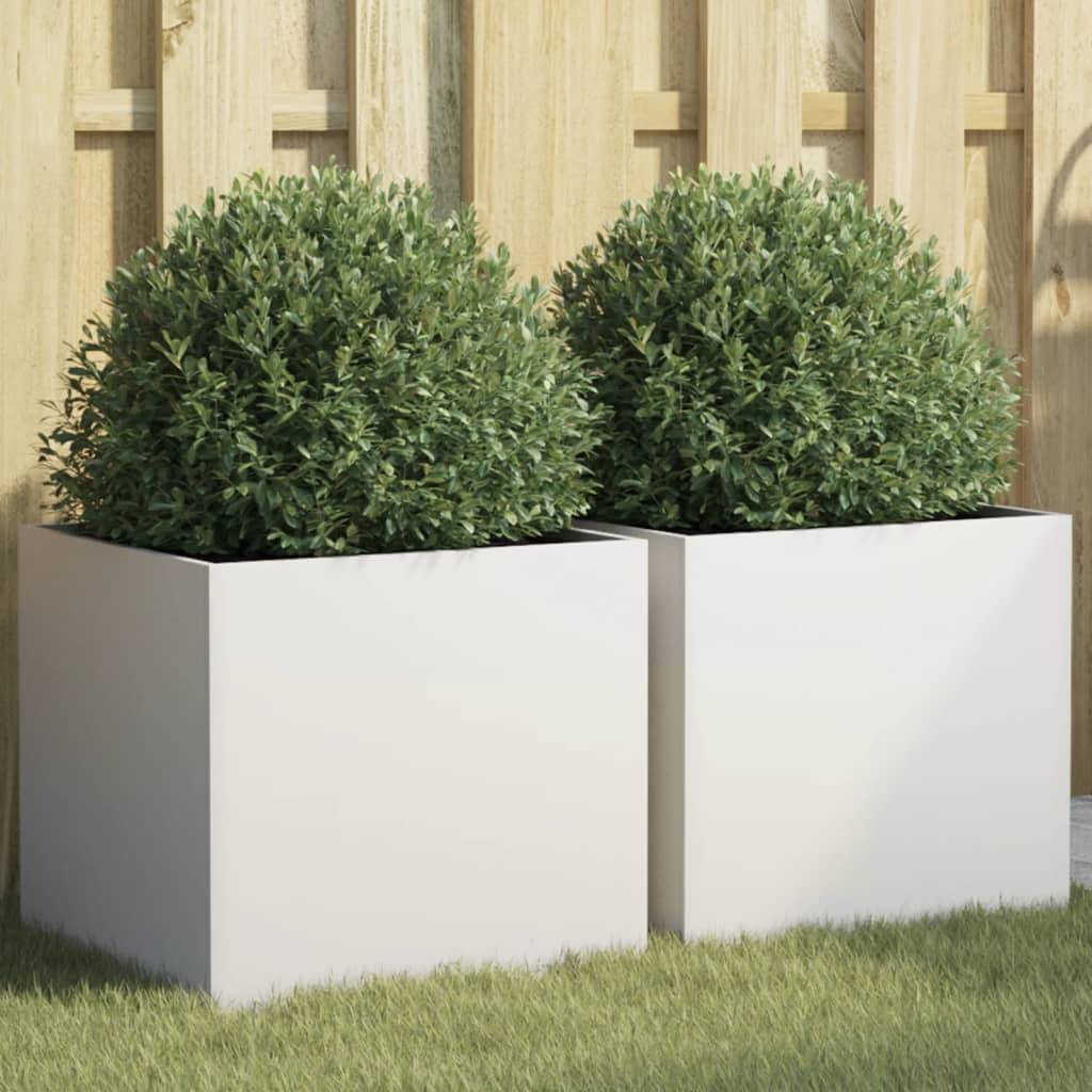 PANGIVO - Jardinières acier blanc 42 x 40 x 39 cm - PANGIVO - Image 1