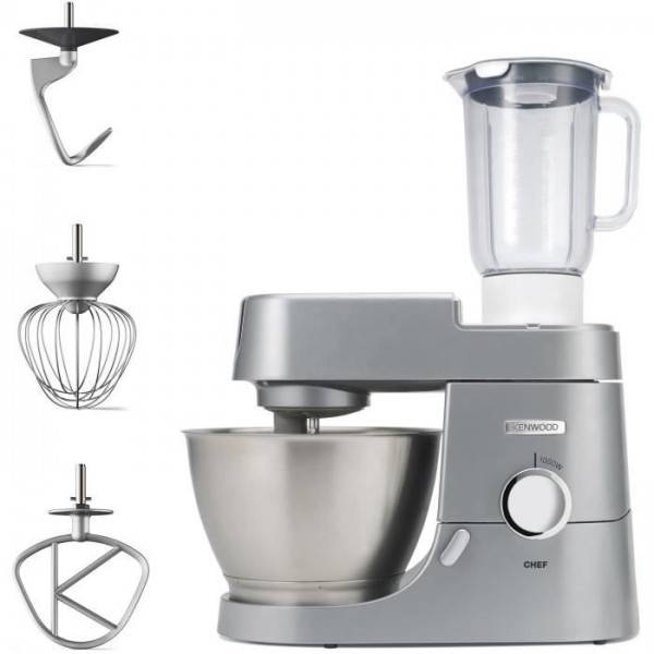 Robot  pâtissier KENWOOD Chef KVC3110S – Kit pâtissier et blender inclus - silver - 1000 W – format compact - Image 1