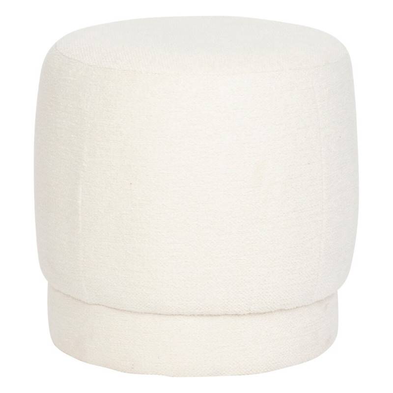 Pouf 40 cm Amea bouclette blanc Atmosphera - Image 1
