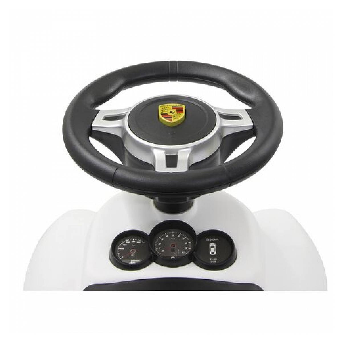 Sun Baby Porteur Porsche Carrera GT – Volant Avec Boutons, Phares, Klaxon, Autocollants – Jusqu’à 30 Kg, Dès 18 Mois – Blanc, EN71
