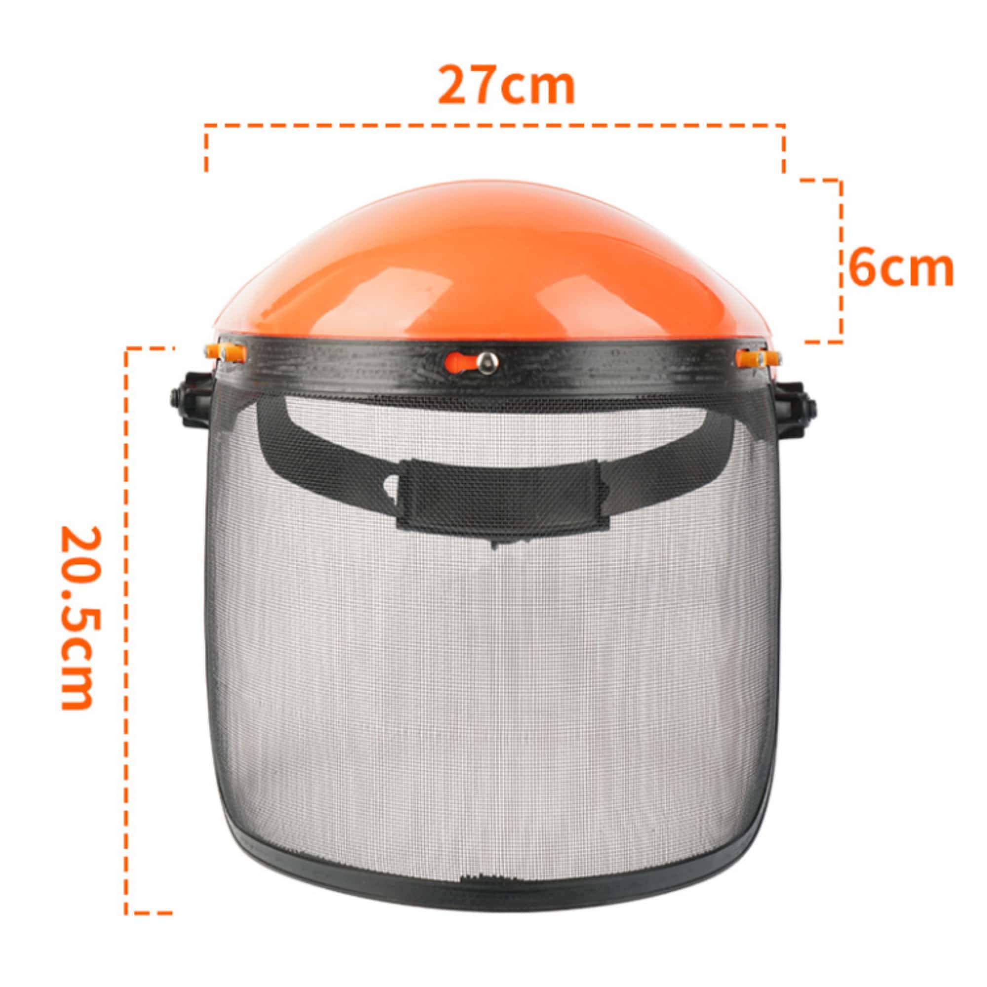 DtopbuyAge - Protection Tronçonneuse Visière Maille Métallique Ventilation Optimisée Serre Tête Réglable Résistant Léger Travaux Extérieur Orange DtopbuyAge - Image 5