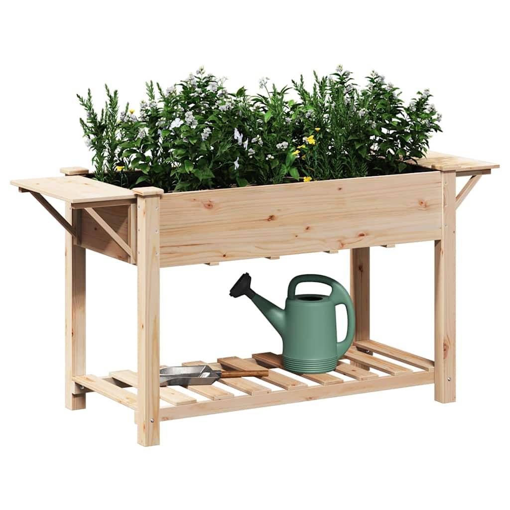 Cache-pot, Pot De Fleurs avec étagère Beige 155 x 59 x 76.5 cm g364 - Image 3
