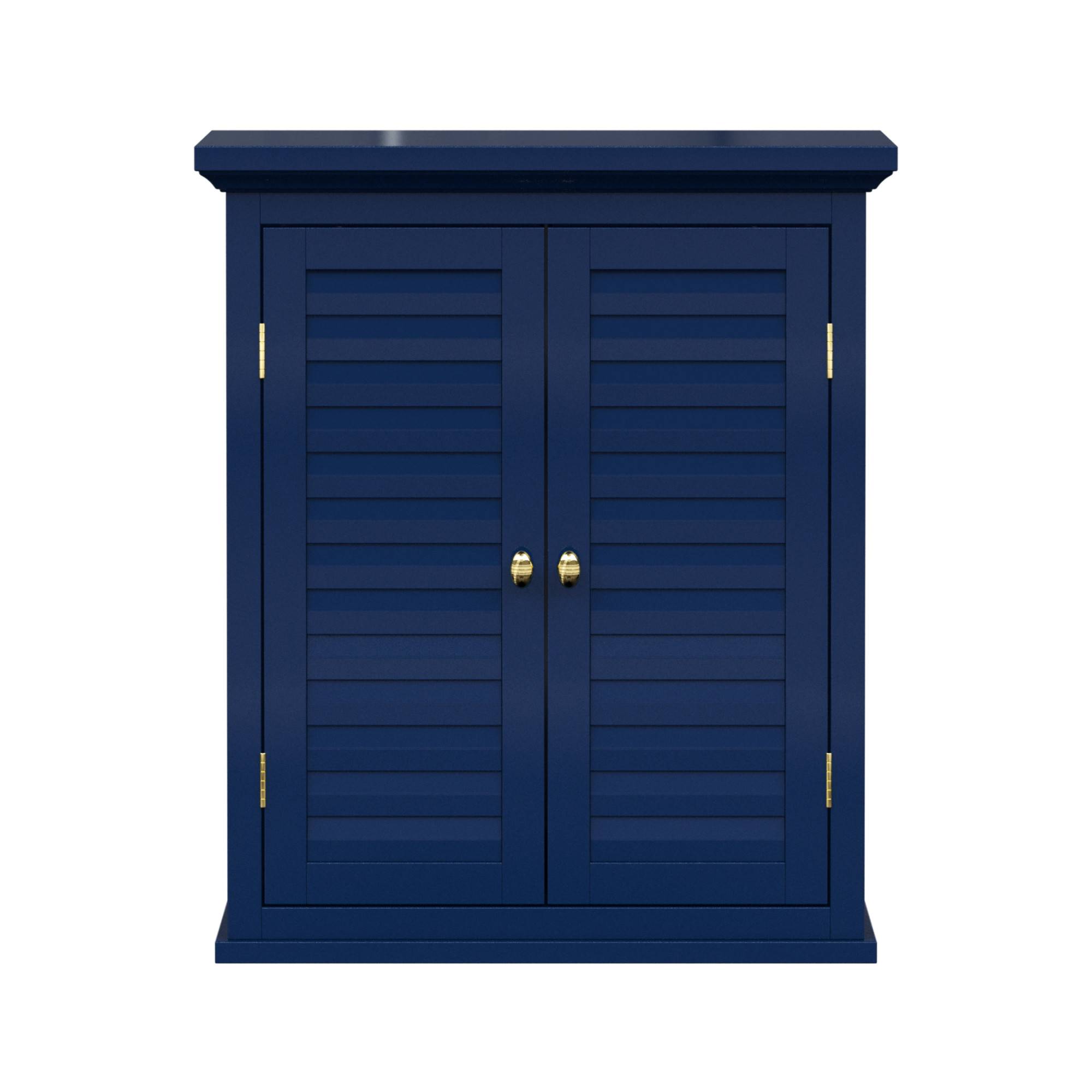 Teamson Home - Armoire murale de salle de bain en effet bois bleu avec 2 portes Teamson Home - Image 2
