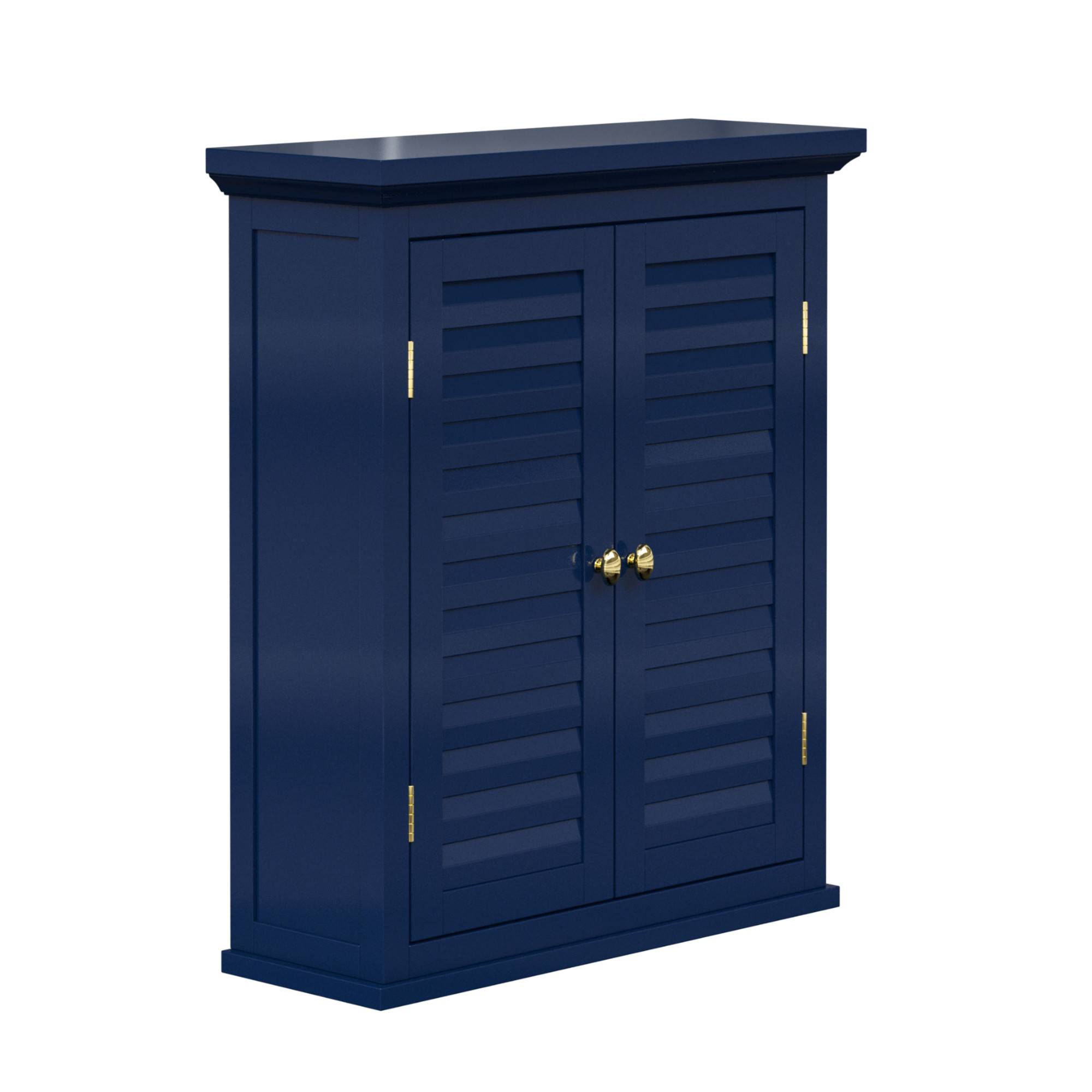 Teamson Home - Armoire murale de salle de bain en effet bois bleu avec 2 portes Teamson Home - Image 6