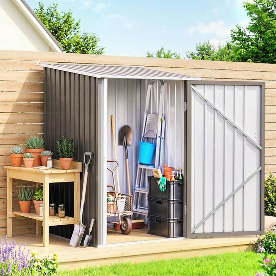 Maison Chic - Abri de Jardin 1m² - Remise pour Outils - cabanon Porte verrouillable - 1x1,03x1,6H m - tôle d'acier ondulée - Image 2